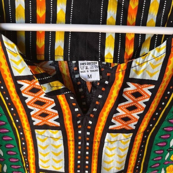 Dashiki Shirt Hippie Mexican Afro Gringo Poncho Tribal Unisex Festival T-Shirts - Picture 3 of 9